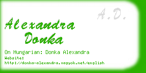 alexandra donka business card